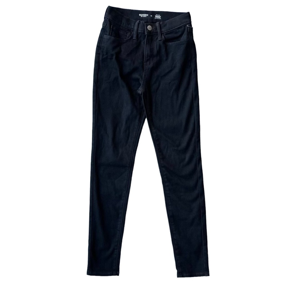 NWT Old Navy Girls Jeans High Rise Rockstar Jegging 360 Stretch Black Size 14
